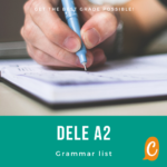 DELE A2 | Grammar list